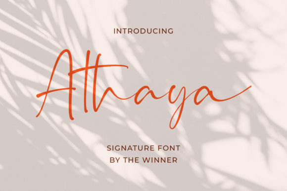 Athaya: A Delicate Script Font for Elegant Campaigns