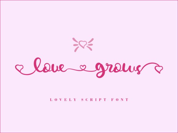 Love Grows: A Charming Handwritten Font for Web Design