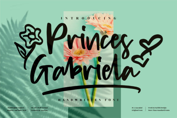 Princes Gabriela: A Handwritten Font for Crafters and Creators
